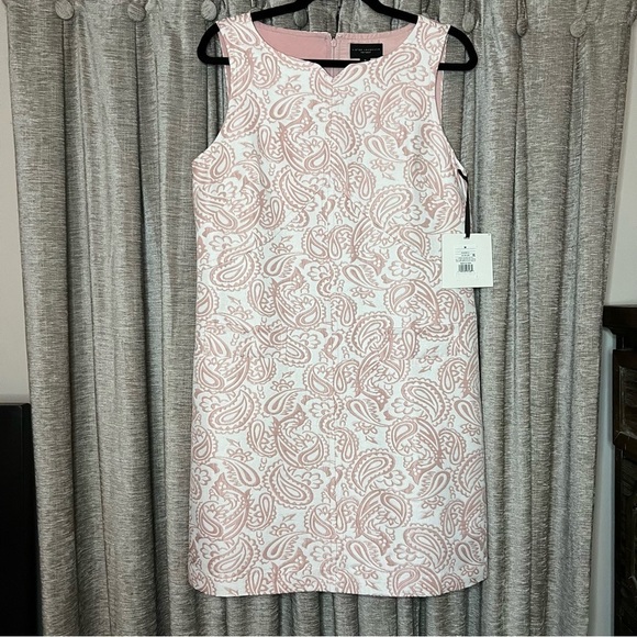 NWT Victoria Beckham Target Blush Pink Jacquard Mod Shift Dress Size Medium - Picture 4 of 15